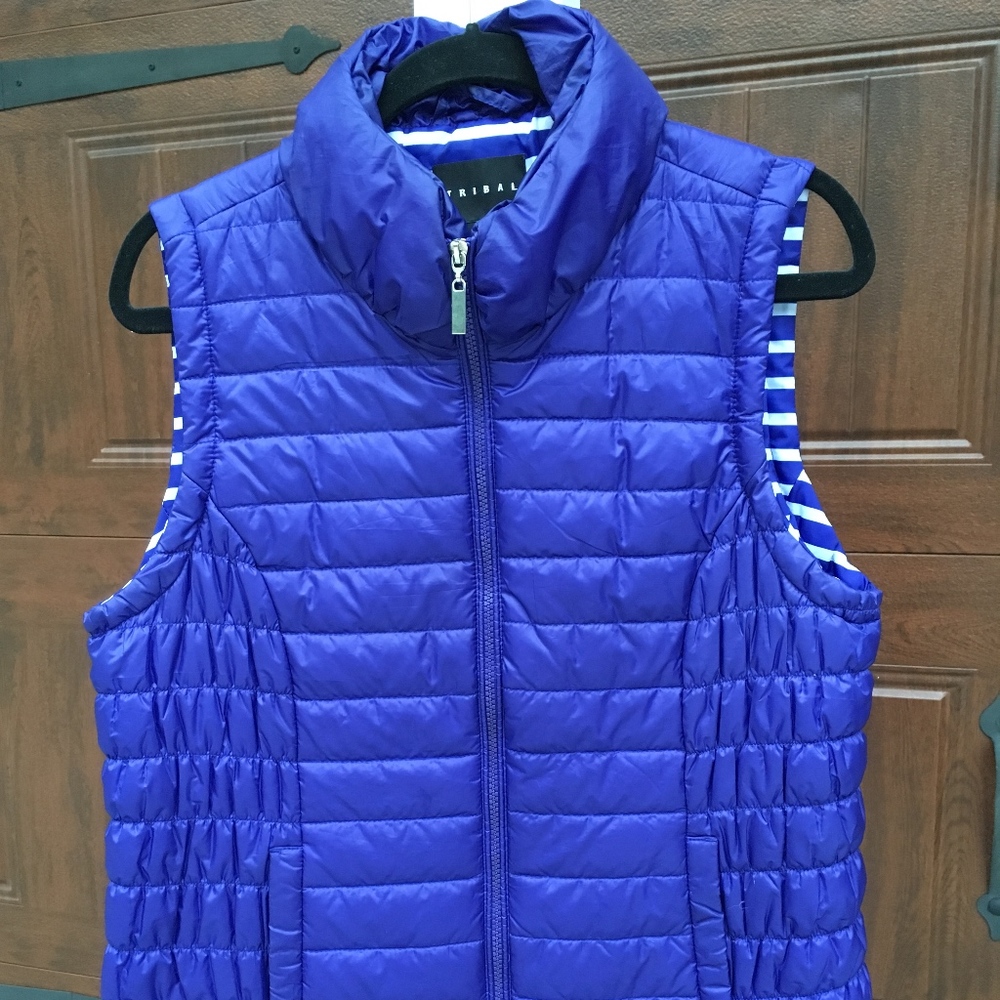 Tribal Purple Womens Puffer Vest M
